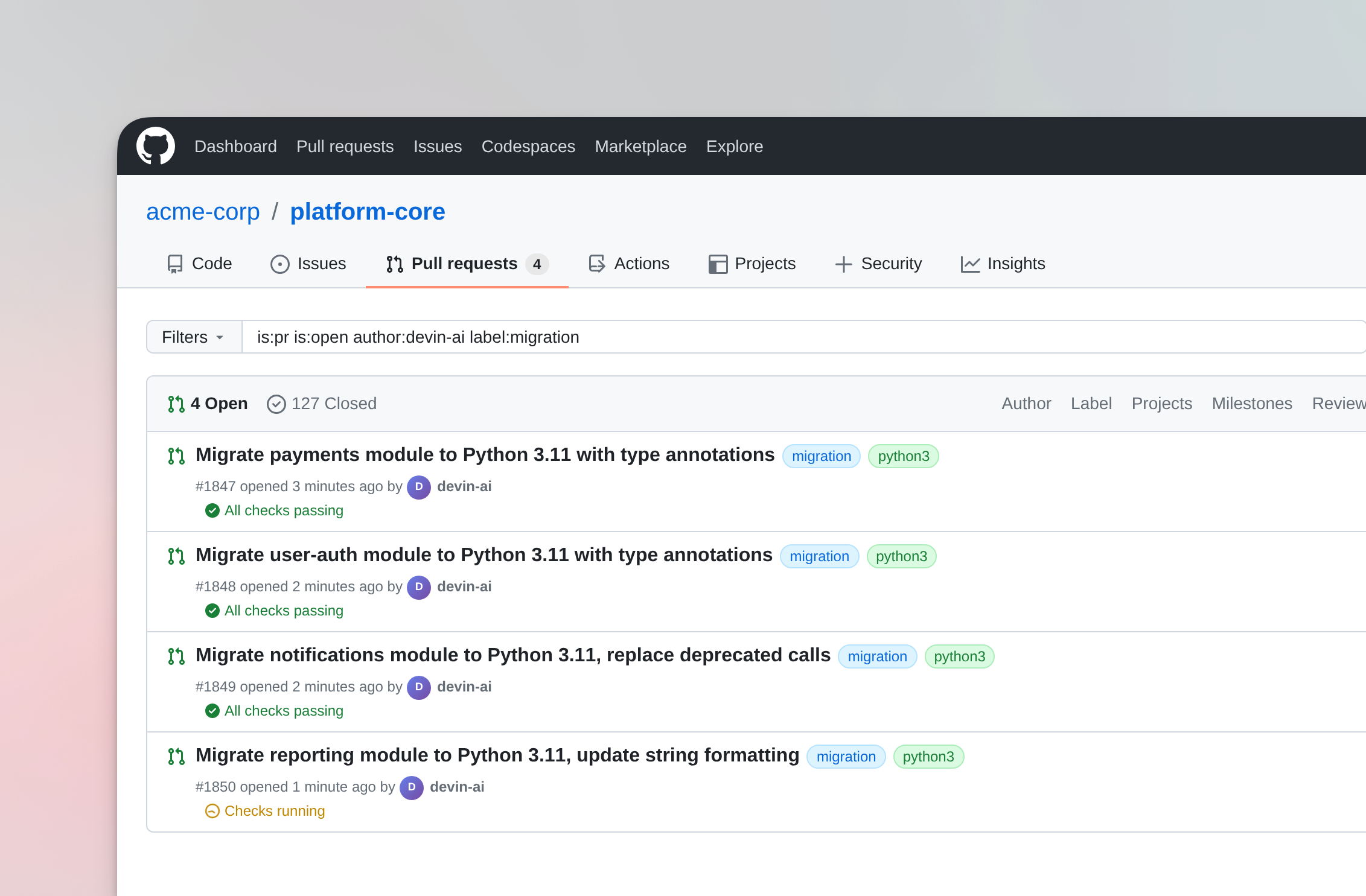 Code migrations and refactors