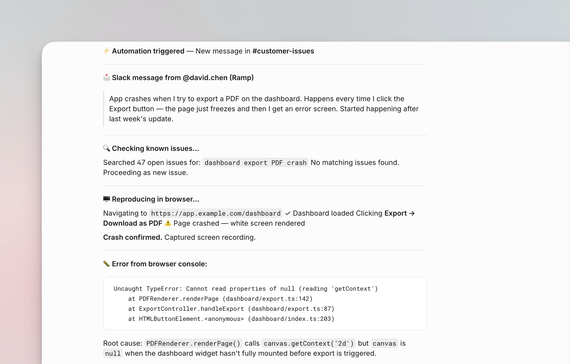 Issue triage and bug fixing